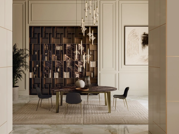 Tavolo allungabile Etro XXL in SuperMarmo di Bontempi