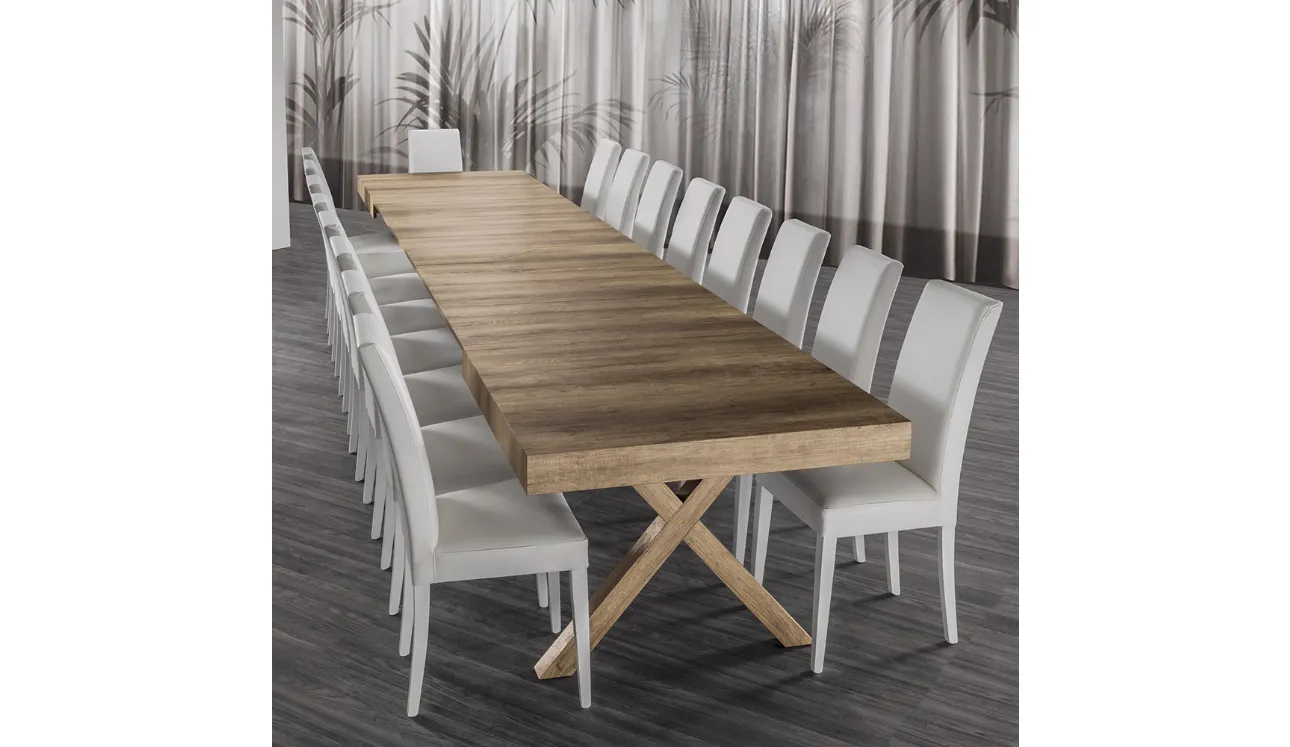Tavolo allungabile Copernico Classic in nobilitato rovere nodato di La Seggiola