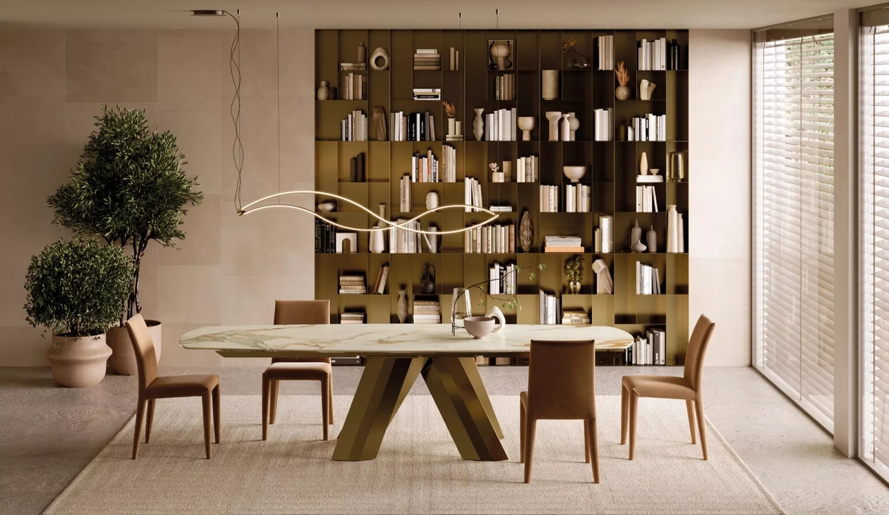 Tavolo allungabile in SuperMarmo Menhir di Bontempi