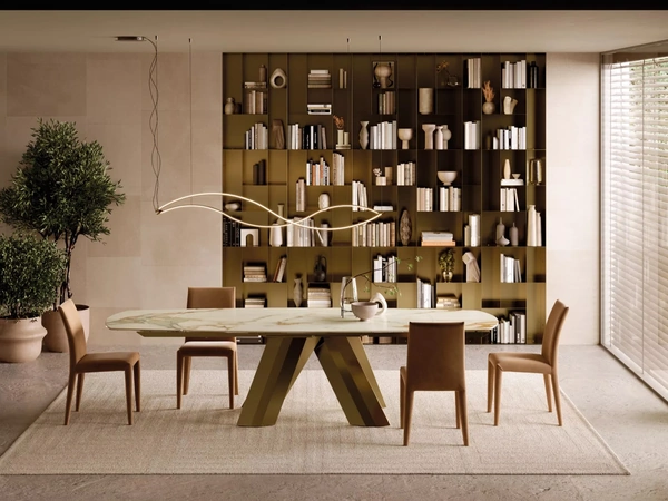 Tavolo allungabile in SuperMarmo Menhir di Bontempi