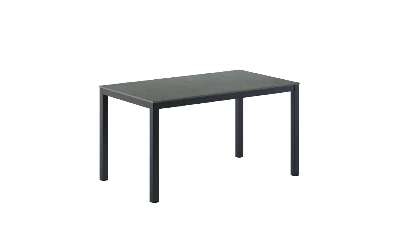 Tavolo allungabile Olimpo Caranto con piano in ceramica e struttura in metallo di Veneta Cucine