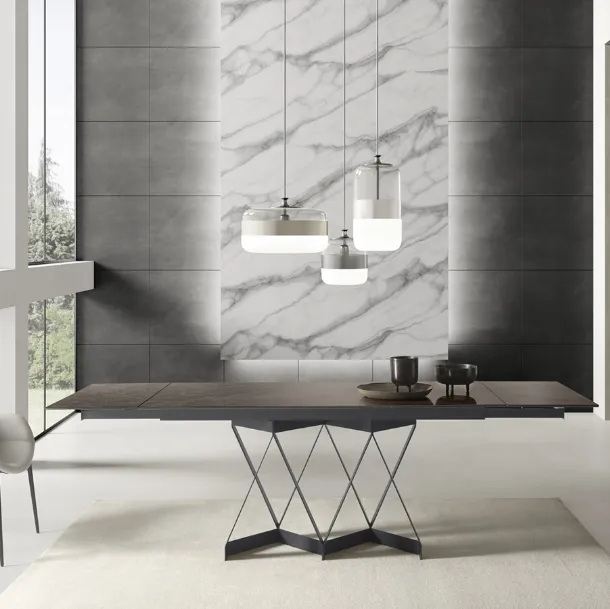 Tavolo T1307A Flame 180 in laminato di Zamagna