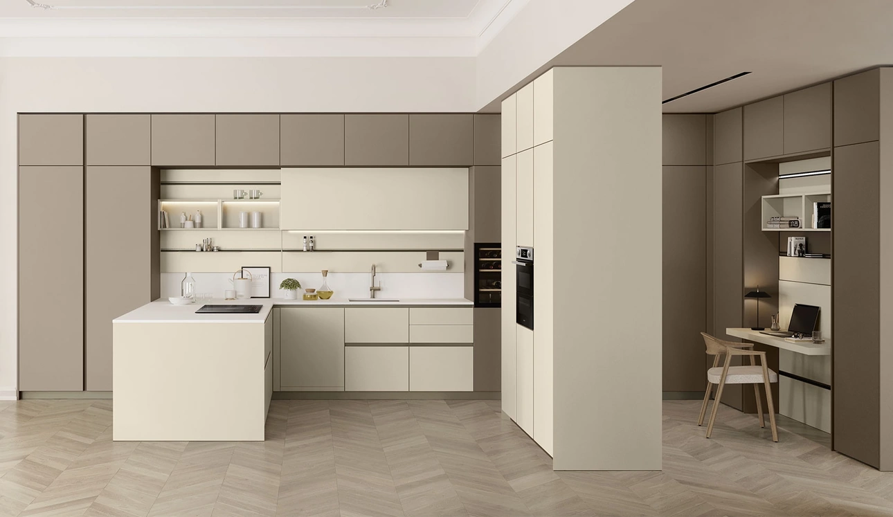 Cucina Moderna con penisola Lounge 03 di Veneta Cucine