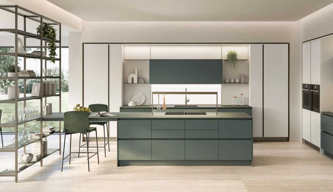 Cucina Moderna con isola Oyster 01 di Veneta Cucine