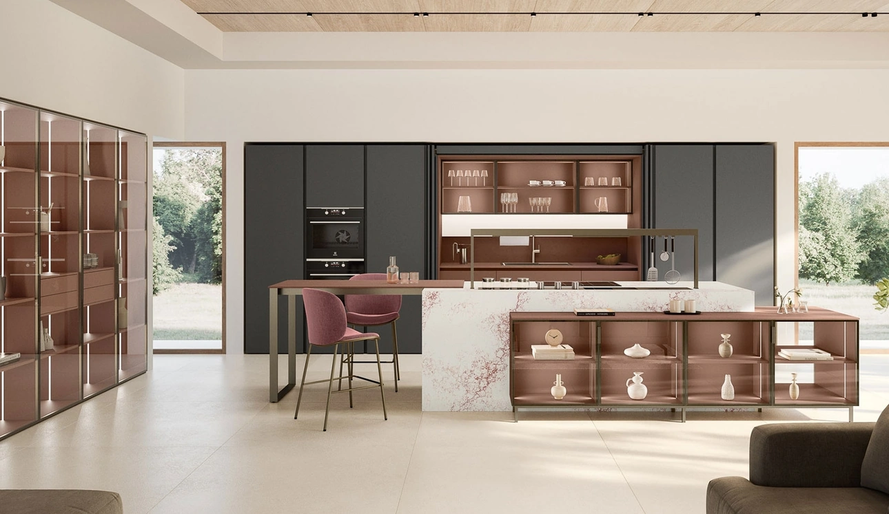 Cucina Moderna con isola Lounge 02 di Veneta Cucine