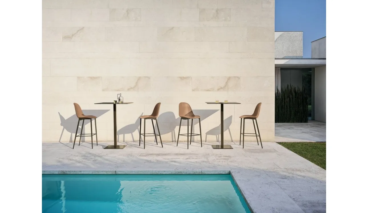 Tavolo con piano quadrato Alter alto Outdoor di Bontempi